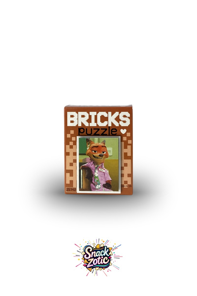Bricks Snackzotic Zootopia Nick Wilde Themed Mini Puzzle - 100 Piece Puzzle (10X15 cm)