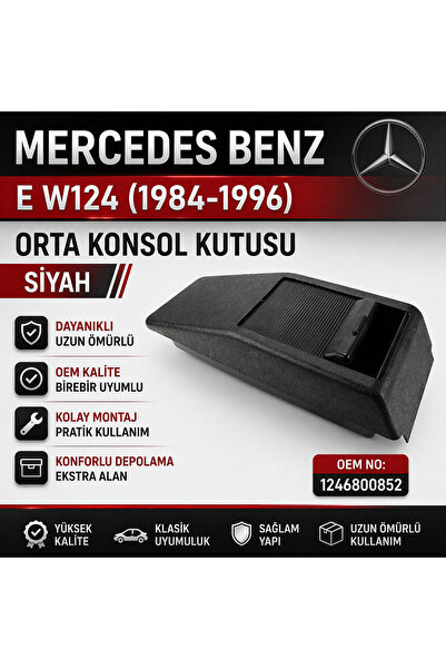 Menhec Otomotiv Mercedes Benz W124 Orta Konsol Kutusu Siyah 1246800852 Uyumlu...