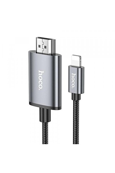 AUDIOX Hoco Καλώδιο Ήχου και Εικόνας Lightning - HDMI UA27, 2μ, Γκρι