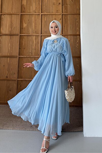 Rimel Moda Deniz Yıldızı Elbise Bebe Mavi