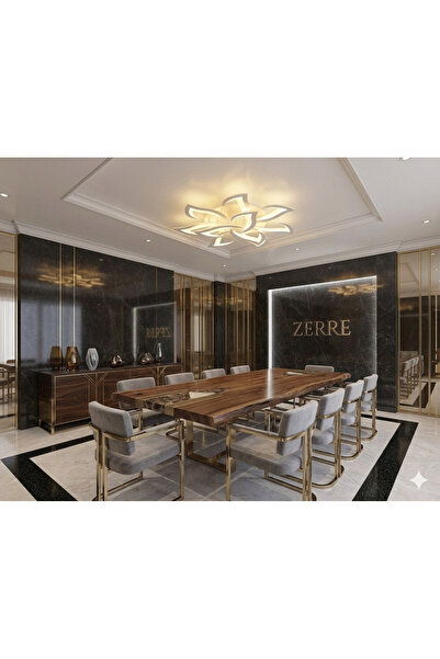 ZERRE Shop ZERRE Aria Luxury Collection - Beyaz 10'lu Modern Plafonyer GÜN IŞ...