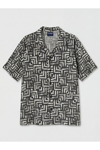 LC Waikiki YK PLUS LCW Παιδικό κοντομάνικο πουκάμισο με σχέδια για αγόρια