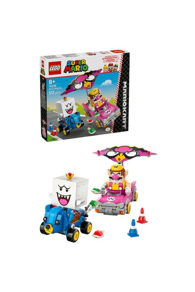 LEGO Jucarie LEGO® Super Mario - Mario Kart™ – Wario si King Boo 72038, 512 p...