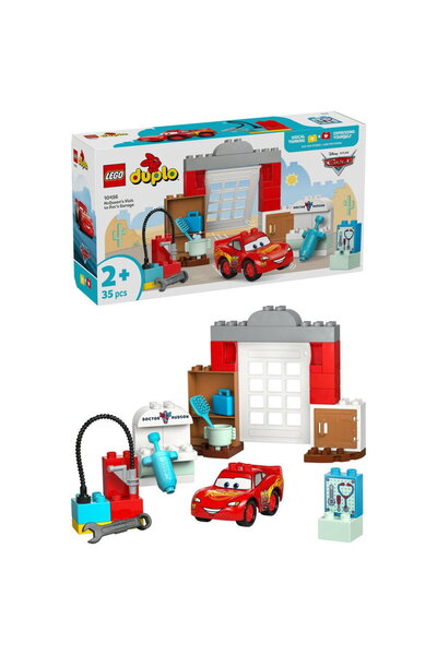 LEGO Duplo Disney - Vizita lui McQueen la garajul lui Doc 10456, 35 piese, Mu...