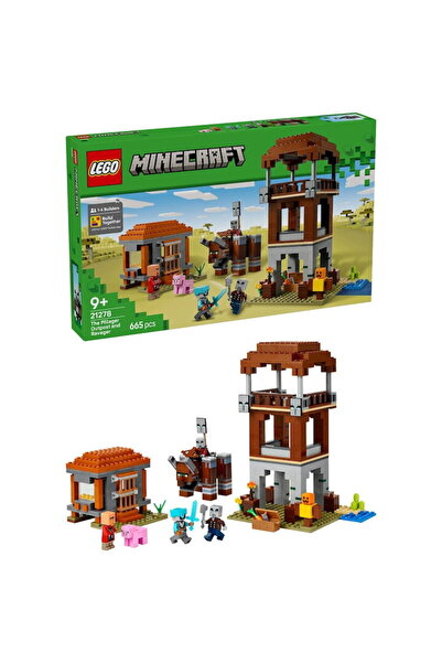 LEGO Jucarie LEGO® Minecraft®, Avanpostul Jefuitorului si Distrugator 21278, ...