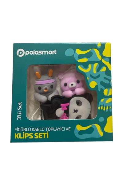 Polosmart Figürlü Kablo Toplayıcı Ve Klips Seti