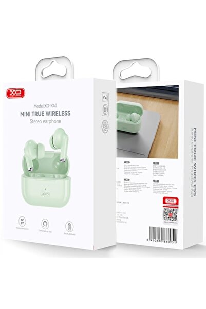 AUDIOX Ασύρματα ακουστικά XO (X40), Ψείρες ακουστικά, BT 5.3, 250mAh, Πράσινο