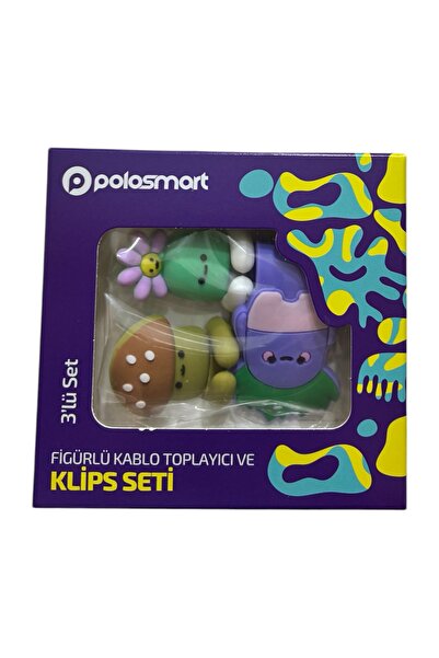 Polosmart Figürlü Kablo Toplayıcı Ve Klips Seti