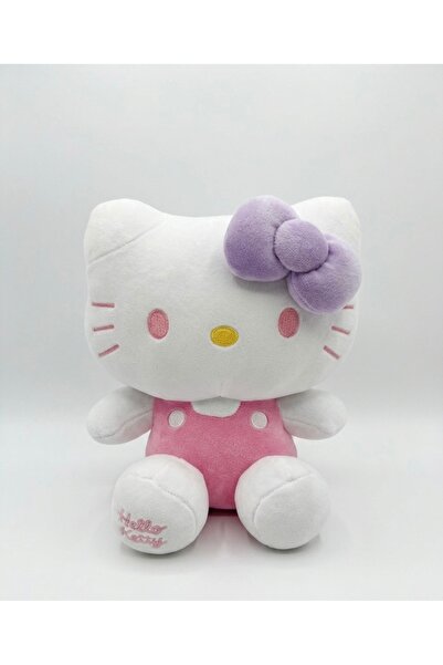 SANRIO Hello kitty lisanslı peluş oyuncak 25 cm- oturan yumuşacık fiyonklu ta...