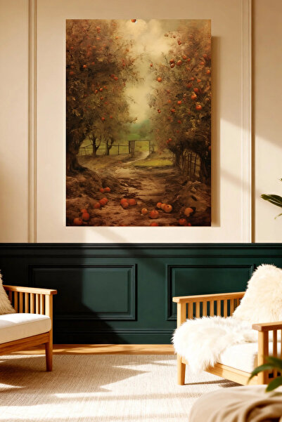 Mushen Studio Autumn Apple Orchard Canvas Print Classic Wall Decor Artwork Un...