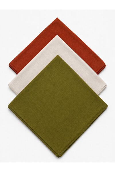 VEGA MODA Μονόχρωμο ραμμένο τυλιχτό ύφασμα σετ 3 τεμαχίων 100x100 εκ. Ινδικό ...