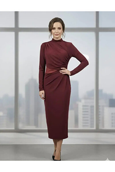 Mistix Φόρεμα για Γάμο / Βάπτιση με Τούλι Μπορντό