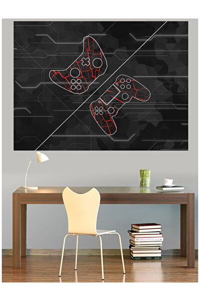 Mushen Studio Cracked Game Controller Canvas Painting Modern Wall Decor Artwo...