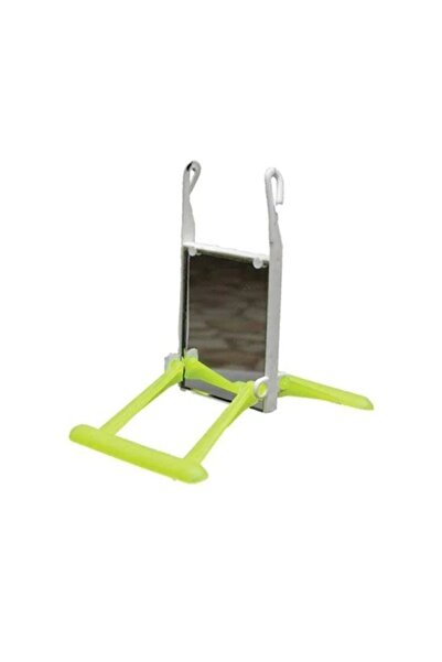 WOWMOMKIDS Mirrored perch swing parakeet toy - green
