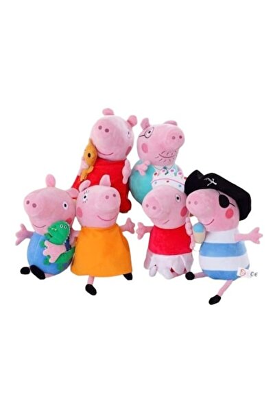 MASHASHOP Set de 6 Mascote de pluș, MASHASHOP, Peppa, Multicolor, 20 cm