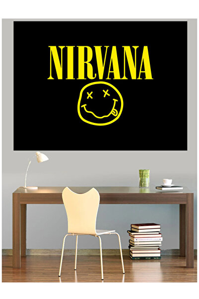 Mushen Studio Nirvana Smiley Face Grunge Slika na platnu Zidni dekor Umetničk...
