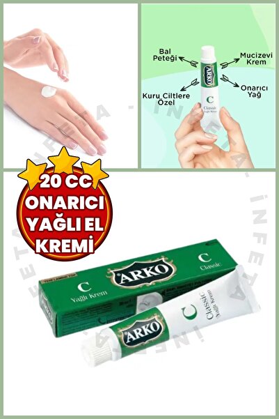 İnfeta 1 Adet 20cc Klasik Yağlı Krem Onarıcı Besleyici Bal Petekli El Kremi