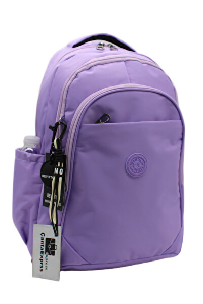 ÇantaExpress Σχολικό σακίδιο πλάτης Lila Unisex από αδιάβροχο ύφασμα για Δημο...