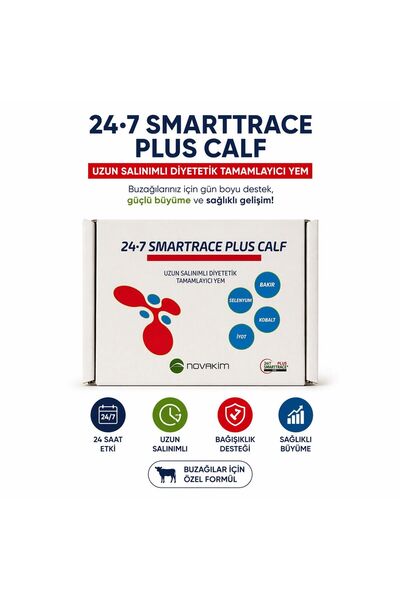 novakim 10 adet 24-7 Smartrace Plus Calf Uzun Salınımlı Diyetetik Tamamlayıcı...