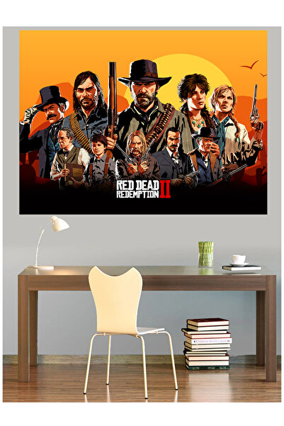 Mushen Studio Red Dead Redemption 2 Κολάζ χαρακτήρων σε καμβά Επική διακόσμησ...