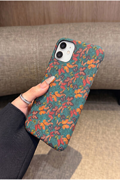 iPhone 12/12 Pro Compatible Premium Vintage Butterfly Pattern Hard Case Stylish, Shock Absorbing