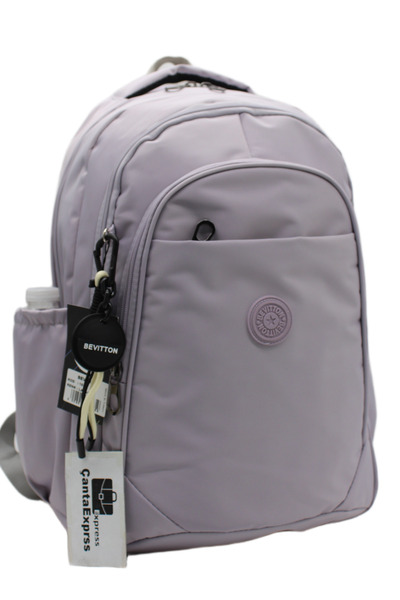 ÇantaExpress Σχολικό σακίδιο πλάτης Lavender Unisex Αδιάβροχο υφασμάτινο Σχολ...