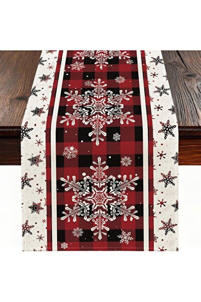 Other 183 εκ. Χριστουγεννιάτικο τραπεζοράνερ με σχέδιο νιφάδων χιονιού