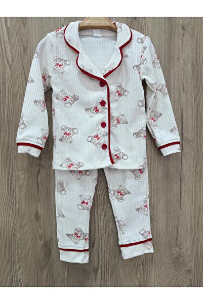 BEFS STORE Set de pijamale pentru fete, din bumbac, cu model imprimat și bord...