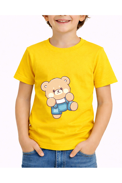 petite pati تي شيرت أصفر للأطفال من Bearjeans من 5 إلى 14 سنة، 100% قطن ممشط ...