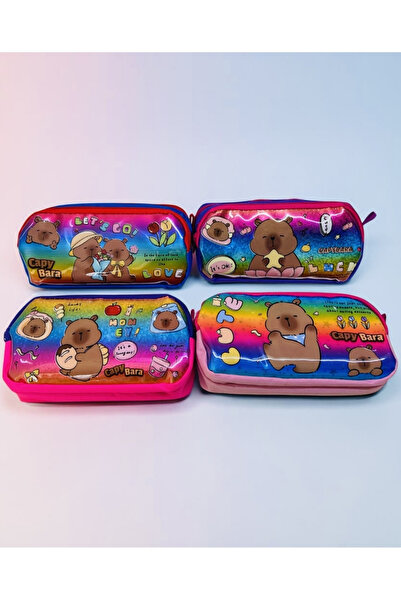 ÖZ OFİS Capybara Kapibara Çift Gözlü Büyük Boy Kalemlik - Yerli Üretim