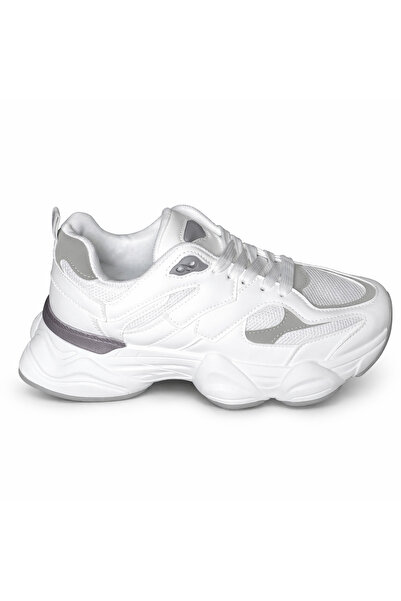 OEM Γυναικεία Ογκώδη Αθλητικά Παπούτσια με Πλατφόρμα, Δερμάτινα & Διχτυωτά, Π...