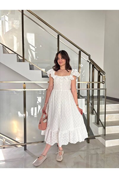 Sude Kızanlıklı Φόρεμα με κουμπιά SK