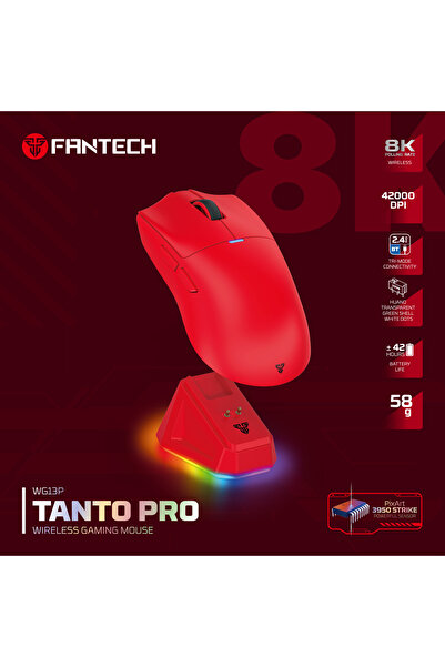 OYUNCU BAYKUŞ FANTECH TANTO PRO 8K Şarj Docklu Kablosuz Oyuncu Mouse - PixArt...