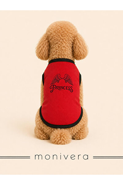 Modetra New Season Summer Princess Angel Wing Printed Colorful Ribbed Dog Out...