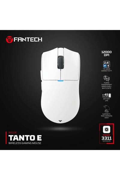 OYUNCU BAYKUŞ FANTECH TANTO E - Şarj Docklu Kablosuz RGB Oyuncu Mouse (2.4G/B...