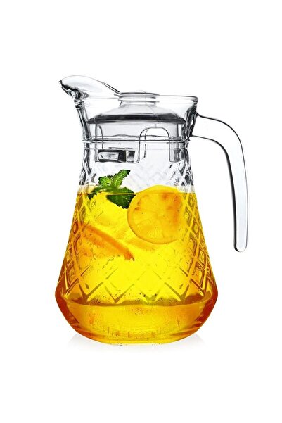 Vilde Carafă de sticlă de 1,4 L cu capac, carafă pentru băuturi, carafă pentr...