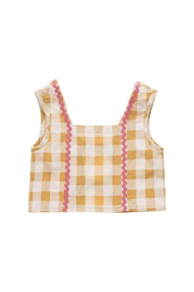 PETIT-ATELlER Top Seersucker Caramel & Skin High-Quality Fun Kids Everyday Pl...