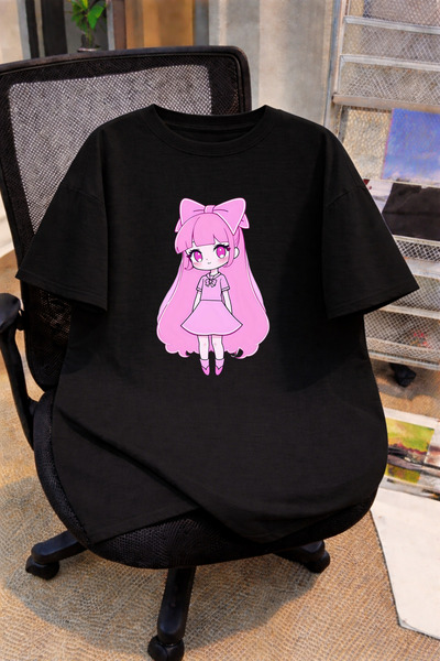 LORVEX Υπερμεγέθη παιδικό εφηβικό μπλουζάκι 100% βαμβακερό με στάμπα, άνετη ε...