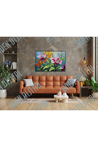 Aden TABLOU DIGITAL DECORATIV PE PÂNZĂ CU FLORI