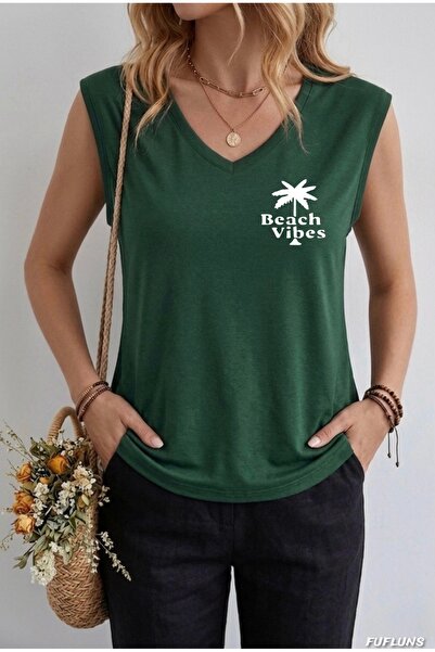 FUFLUNS BEACH VIBES PRINTED ΓΥΝΑΙΚΕΙΟ ΑΜΠΕΛΟΦΟΡΕΤΟ ΑΜΠΕΛΟΦΟΡΕΤΟ