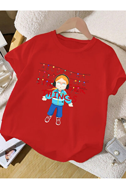 Let's Wear Μπλουζάκι Stranger Things με στάμπα, 100% βαμβακερό, Premium, με λ...