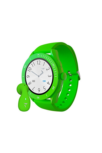 Techmade Νεανικό πράσινο έξυπνο ρολόι, με ακουστικά, οθόνη 1.2”, SOS