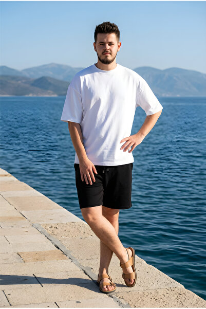 HOFFNUNG Unisex 2 Thread Oversize T-Shirt Shorts Set Fullshorts