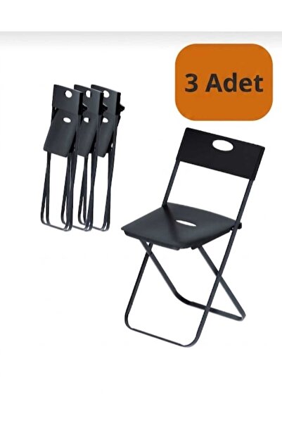 Moonra Home 3'lü Katlanır Bahçe Sandalyesi, Balkon, Mutfak Sandalyesi Katlana...