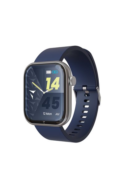 Techmade Smartwatch Glam argintiu cu portofel albastru, AMOLED 1,75”