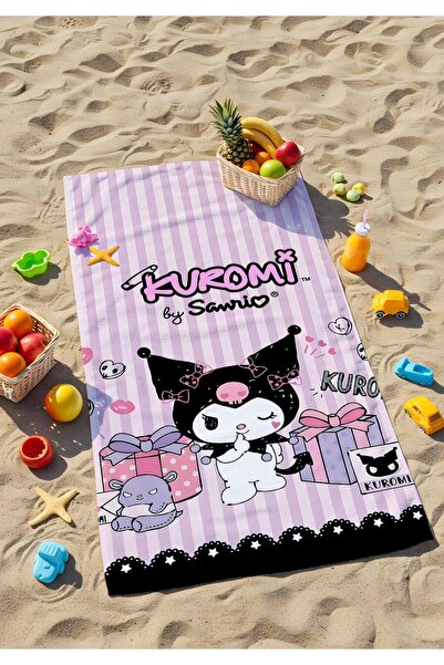 ministok Digital Printed Kuromi Children's Beach Towel