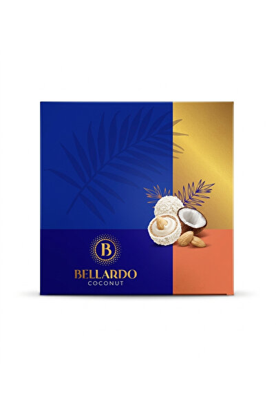 BELLARDO Coconut Premium Hediyelik Kutu - Kahve Yanı Hindistan Cevizli Bademl...