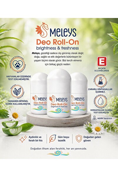 MELEYS DEO ROLL-0N TER VE KOKU ÖNLEYİCİ DOĞAL BİTKİSEL İÇERİK 3 AL 2 ÖDE