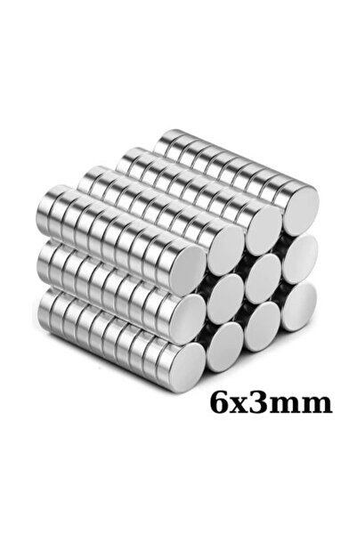 Voltaj 6x3mm Neodyum Güçlü Mıknatıs - Neodim Magnet