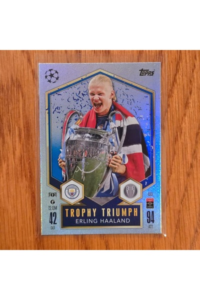 Topps بطاقة لعبة إيرلينغ هالاند تروفي ترايمف